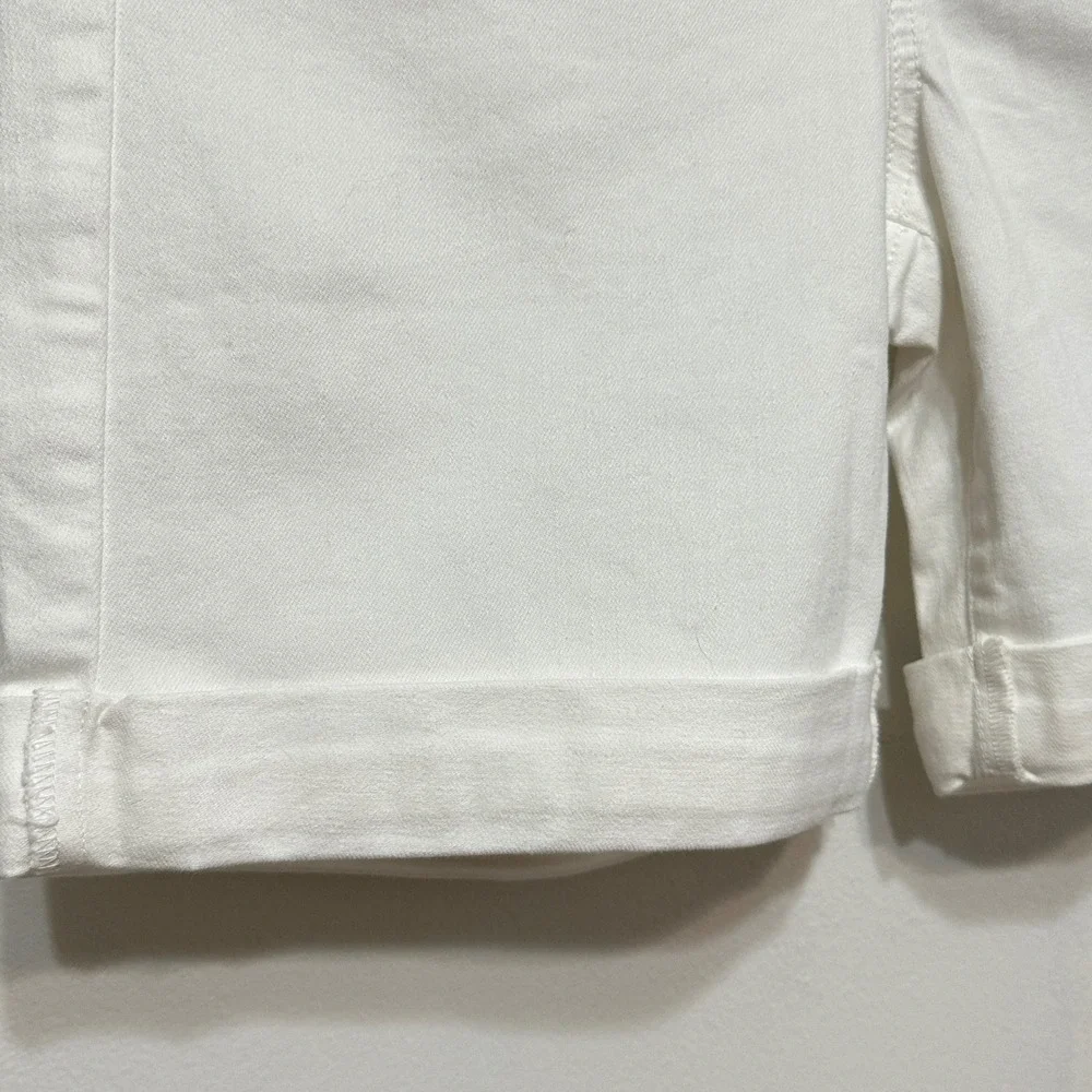 NEW J. Jill Denim Shorts Womens 8 White Cuffed 7